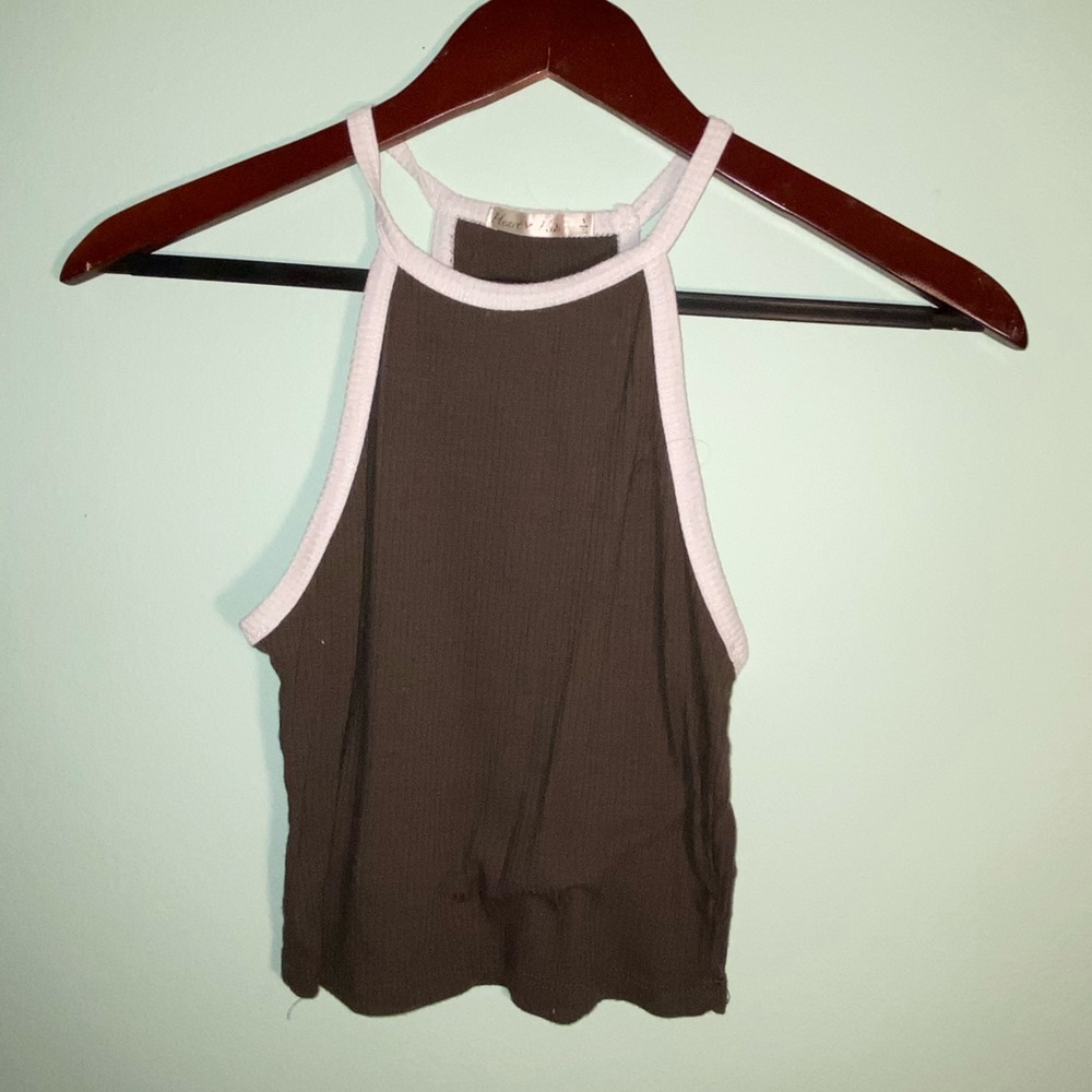 Military green sleeveless tank top